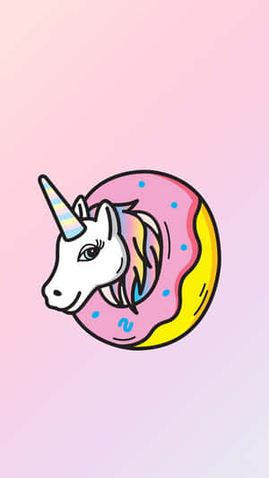 Adorable Cute Unicorn On A Magical Adventure Wallpaper