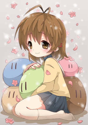 Adorable Dango Family From Clannad Anime Wallpaper