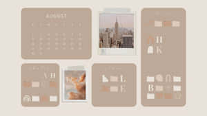 Adorable Desktop Organizer With An Empire State Building Model Wallpaper