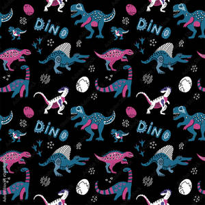 Adorable Dinosaur Pattern - Perfect For Nursery Walls Or Bedroom Decor! Wallpaper