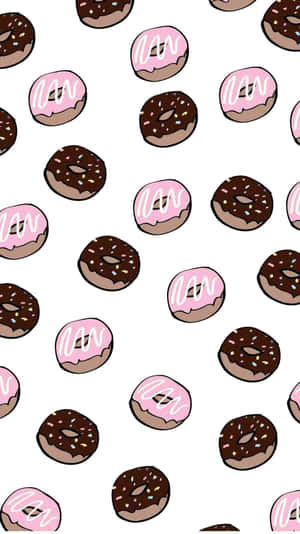 Adorable Donut With Sprinkles And A Smile Wallpaper