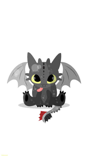 Adorable Dragon Kitten Art Wallpaper