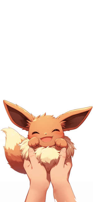 Adorable Eevee Heldin Hands Wallpaper