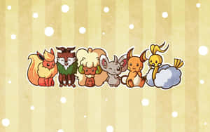 Adorable Eeveelutions Artwork Wallpaper