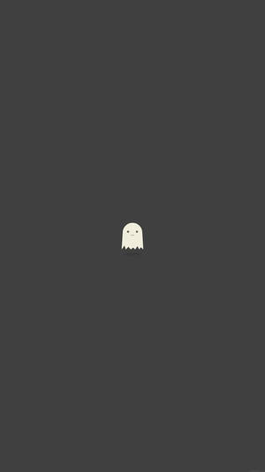 Adorable Ghost Aesthetic Gray Wallpaper