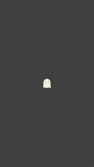Adorable Ghost Aesthetic Gray Wallpaper