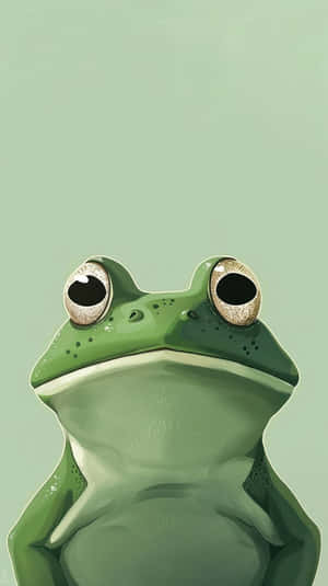 Adorable_ Green_ Frog_ Wallpaper Wallpaper