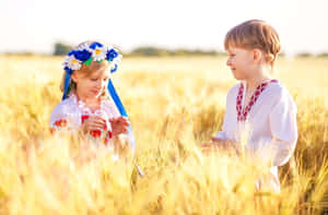 Adorable Group Of Children Playing Together Wallpaper