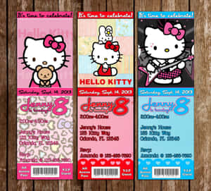 Adorable Hello Kitty Birthday Celebration Wallpaper