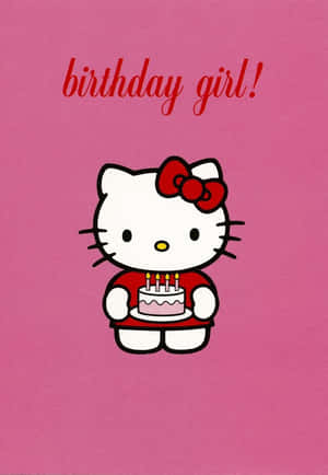Adorable Hello Kitty Birthday Celebration Wallpaper
