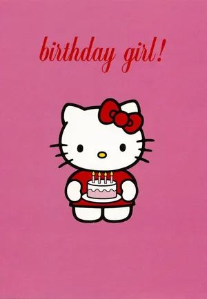 Adorable Hello Kitty Birthday Celebration Wallpaper
