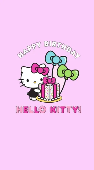 Adorable Hello Kitty Birthday Celebration Wallpaper