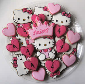 Adorable Hello Kitty Birthday Celebration Wallpaper