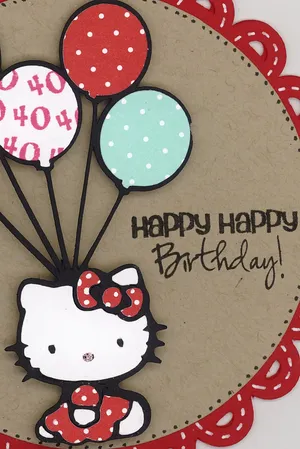Adorable Hello Kitty Birthday Celebration Wallpaper