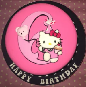 Adorable Hello Kitty Birthday Celebration Scene Wallpaper