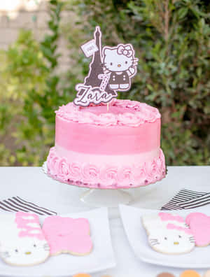 Adorable Hello Kitty Birthday Celebration Wallpaper Wallpaper
