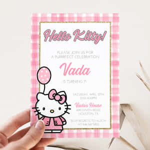 Adorable Hello Kitty Birthday Celebration Wallpaper Wallpaper