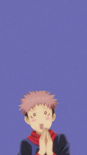 Adorable Itadori Jujutsu Kaisen Iphone Wallpaper