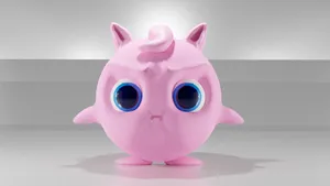 Adorable Jigglypuff In Battle Stance Wallpaper