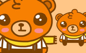 Adorable Kawaii Bear Delights Wallpaper