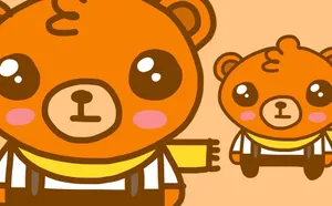 Adorable Kawaii Bear Delights Wallpaper