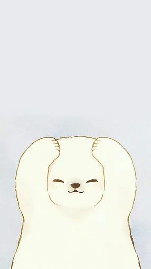 Adorable Kawaii Bear Illustration Wallpaper