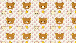 Adorable Kawaii Bear Illustration Wallpaper