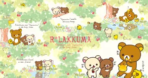Adorable Kawaii Bear Illustration Wallpaper