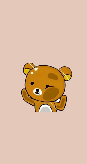 Adorable Kawaii Bear In A Cute World Wallpaper