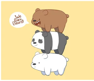 Adorable Kawaii Bear With A Big Smile Wallpaper