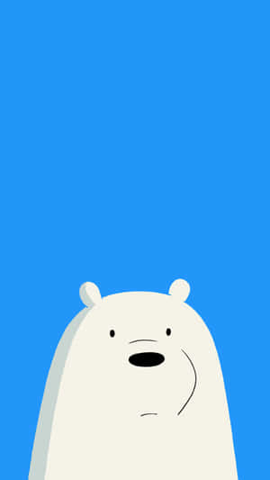Adorable Kawaii Bear With A Colorful Background Wallpaper