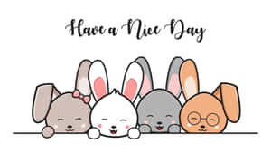 Adorable Kawaii Cartoon Characters Wallpaper