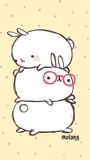 Adorable Kawaii Cartoon Phone Wallpaper Wallpaper