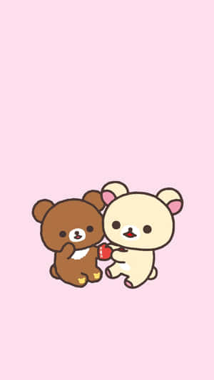 Adorable Kawaii Characters Embracing Their Cuteness Wallpaper