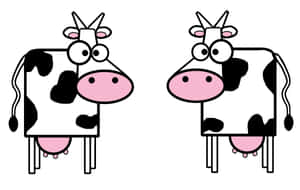 Adorable Kawaii Cow Illustration Wallpaper