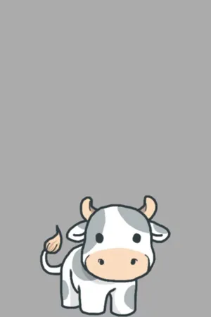 Adorable Kawaii Cute Cow Illustration Wallpaper