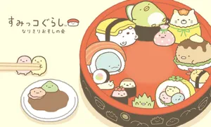 Adorable Kawaii Dessert With Cute Smiling Faces Wallpaper
