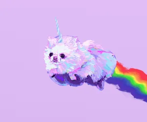 Adorable Kawaii Dog Illustration Wallpaper