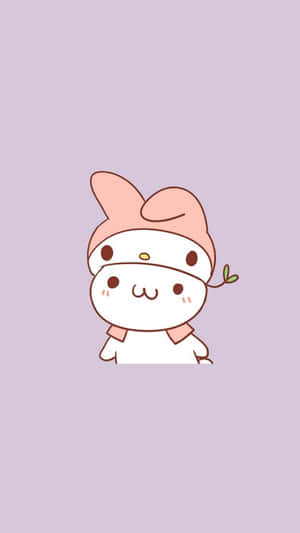 Adorable Kawaii Dog Illustration Wallpaper