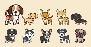 Adorable Kawaii Dog Smiling At You Wallpaper