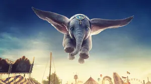 Adorable Kawaii Elephant Illustration Wallpaper