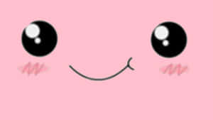 Adorable Kawaii Emoticon Expressing Joy And Delight Wallpaper