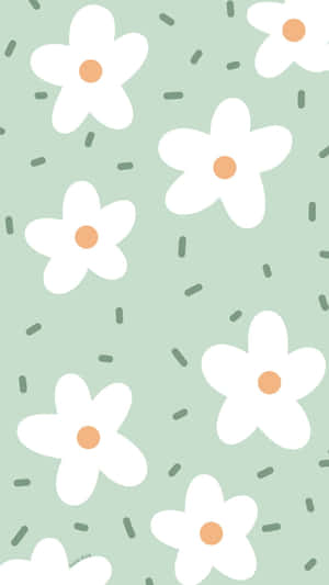 Adorable Kawaii Flower Blossoming With Joy Wallpaper