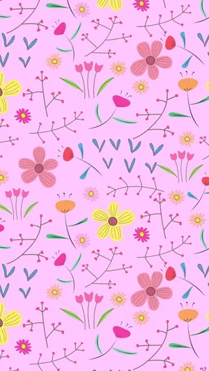 Adorable Kawaii Flower Brightening Your Day Wallpaper