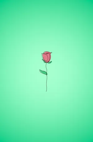 Adorable Kawaii Flower Embracing Joy Wallpaper