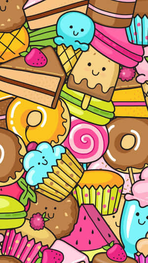 Adorable Kawaii Food Wallpaper Wallpaper