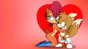 Adorable Kawaii Fox In A Dreamy Forest Wallpaper