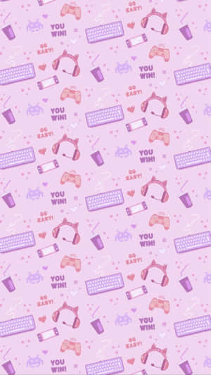 Adorable Kawaii Gaming Setup Wallpaper