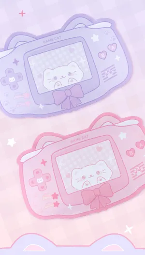 Adorable Kawaii Gaming Setup Wallpaper