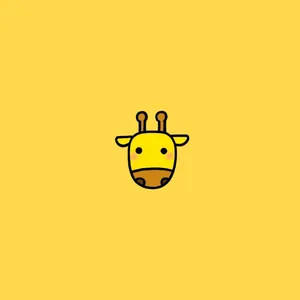 Adorable Kawaii Giraffe Illustration Wallpaper